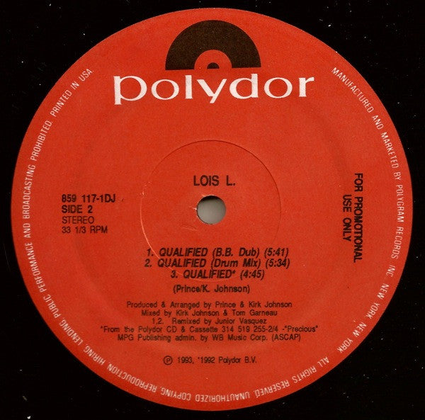 Lois L.* : Qualified (12", Single, Promo)