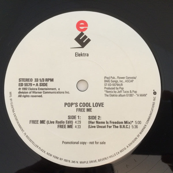 Pop's Cool Love : Free Me (12", Promo)