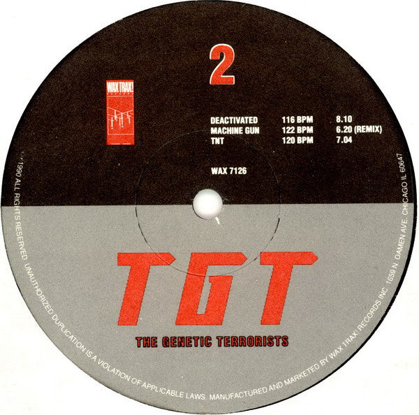TGT (The Genetic Terrorists) : White Stains (LP, Album)