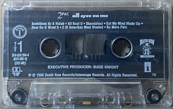 2Pac : All Eyez On Me (2xCass, Album)