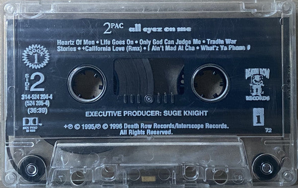 2Pac : All Eyez On Me (2xCass, Album)