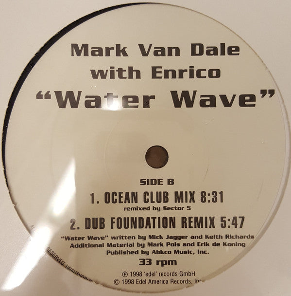 Mark Van Dale With Enrico : Water Wave (12")
