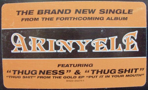 Akinyele : Thug Ness (12", Single, Promo, RM)