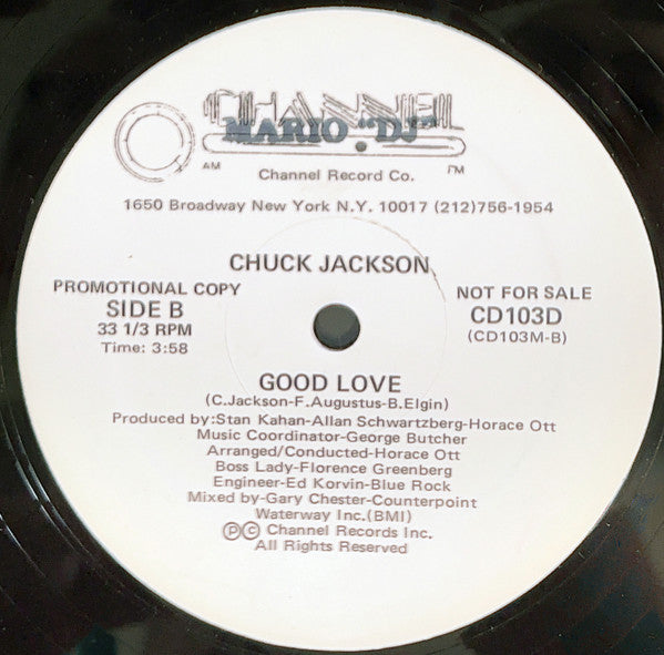 Chuck Jackson : When The Fuel Runs Out (12", Promo)