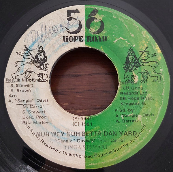 Tinga Stewart : Nuh Wey Nuh Betta Dan Yard (7")