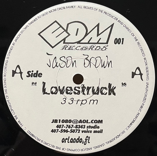 Jason Brown : Lovestruck (12")
