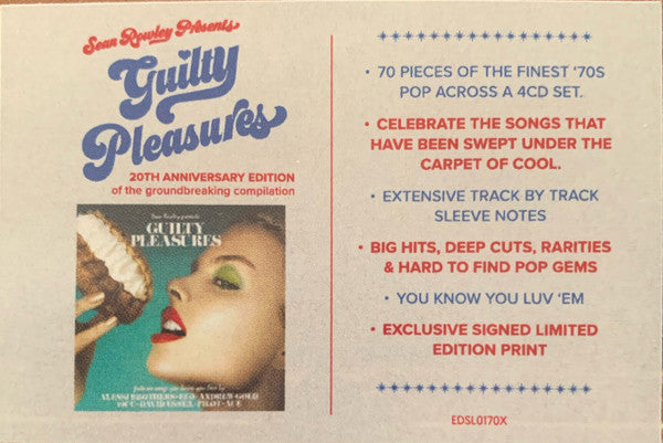 Sean Rowley (2) : Guilty Pleasures (Best Before 1979) (4xCD, Comp, Ltd)