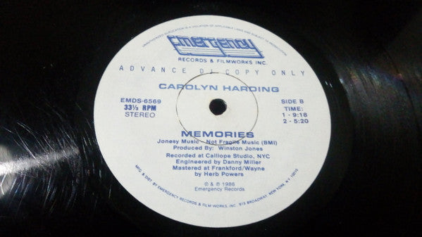 Carolyn Harding : Memories (12", Promo)