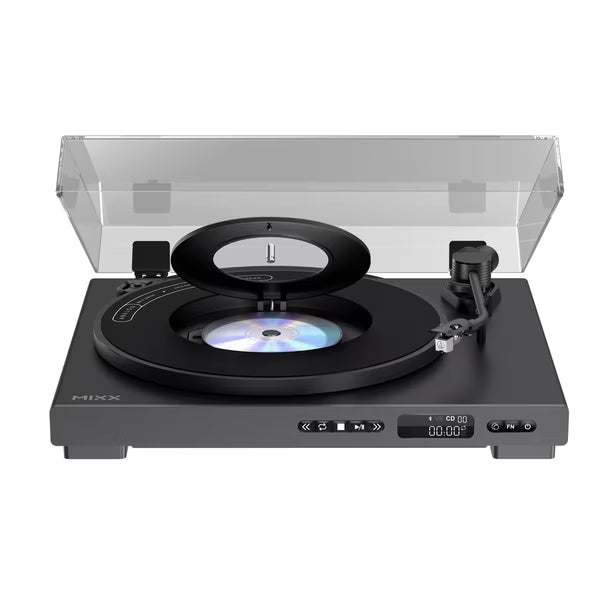Mixx Analog Plus 2-in-1 Vinyl Record/CD Player Hybrid (Black)