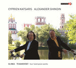 the album cover for Cyprien Katsaris - Russian Piano Music For Four Hands: Glinka & Tchaikovsky