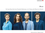 the album cover for Debussy / Amaryllis Quartett - Blue - String Quartets By Claude Debussy Lin Yang