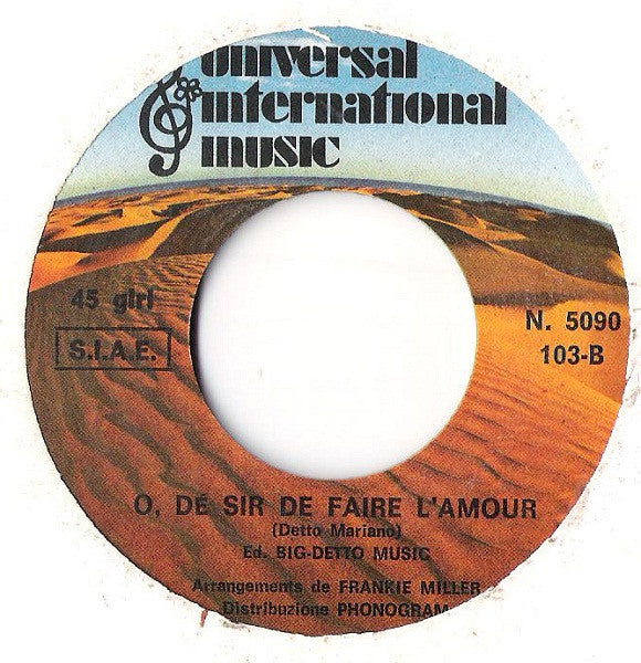 Pierre Bachelet : Histoire D'O (7")