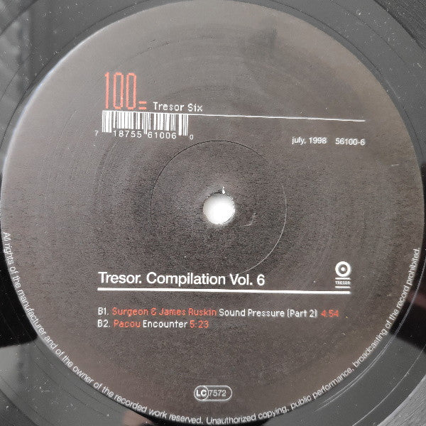 Various : Tresor Compilation Vol. 6 (2x12", Comp)