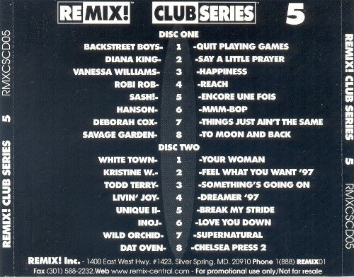 Various : Remix! Club Series 5 (2xCD, Comp, Promo)