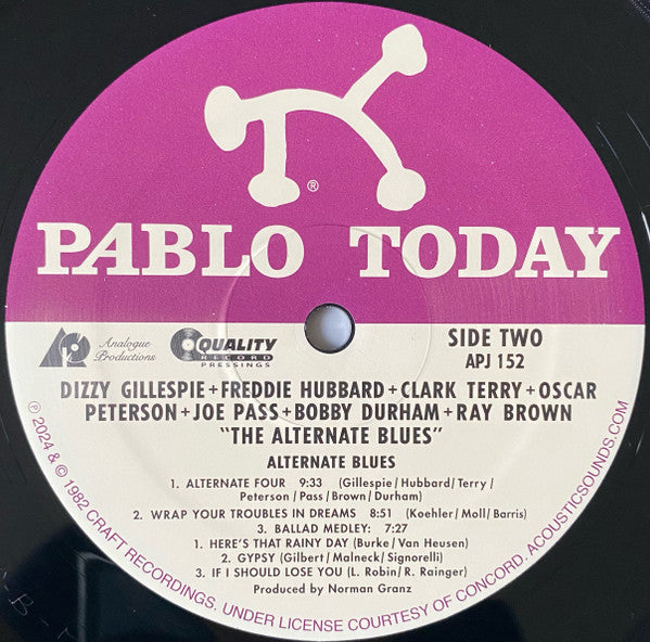 Clark Terry, Freddie Hubbard, Dizzy Gillespie Plus Oscar Peterson : The Alternate Blues (LP, Album, Ltd, Num, RE, RP, 180)
