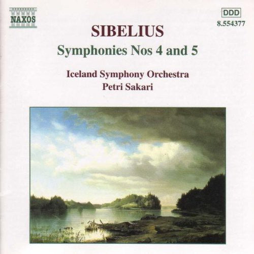 the album cover for Petri Sakari - Sibelius: Symphonies 4 & 5