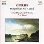 the album cover for Petri Sakari - Sibelius: Symphonies 4 & 5