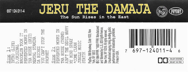 Jeru The Damaja : The Sun Rises In The East (Cass, Album)