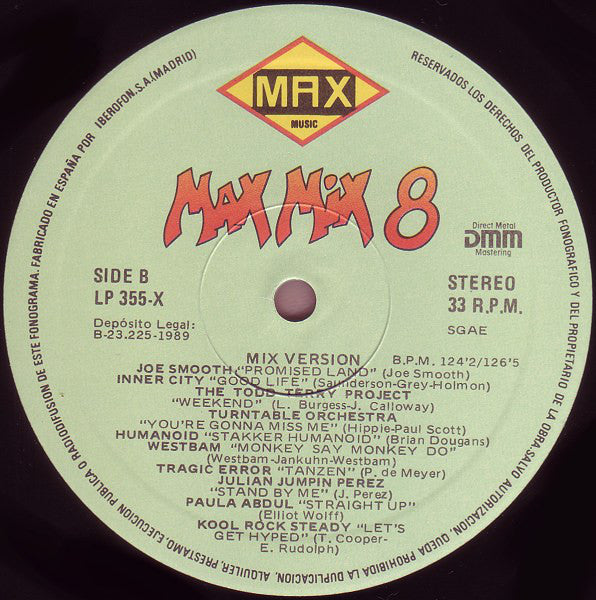 Tony Peret & Jose Maria Castells* : Max Mix 8 (LP, Comp, Mixed)