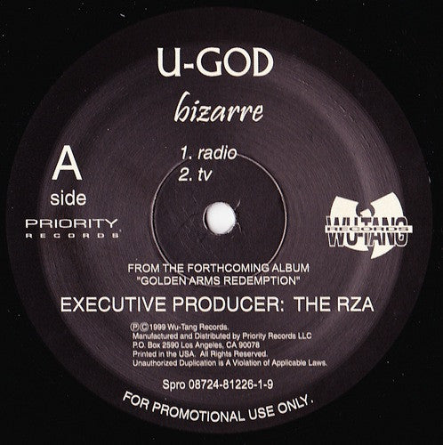 U-God : Bizarre (12", Promo)