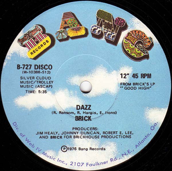 Brick : Dazz / Music Matic (12", Single)