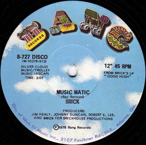 Brick : Dazz / Music Matic (12", Single)