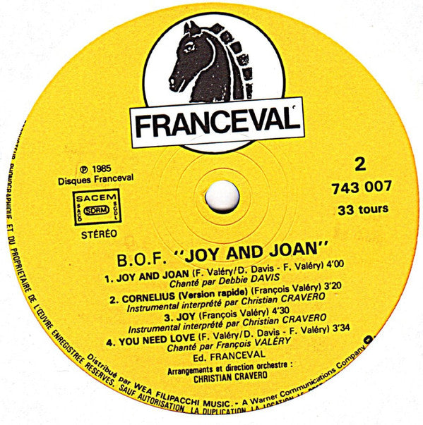 François Valéry : Bande Originale Du Film Joy & Joan (LP, Album)