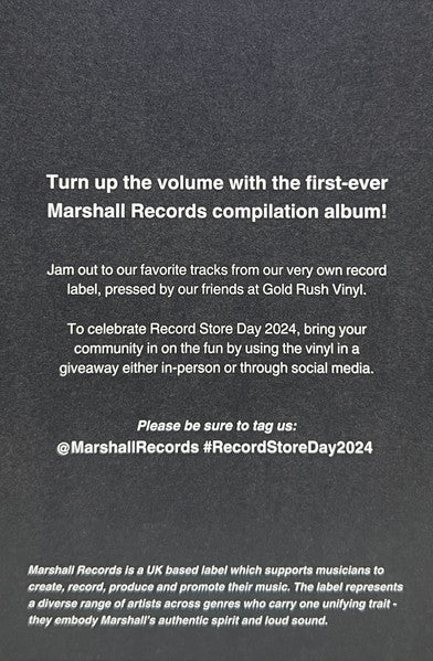Various : Marshall Record Store Day 2024 Limited Edition Compilation (LP, RSD, Comp, Ltd, Promo, Gol)