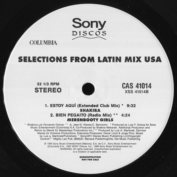 Various : Selections From Latin Mix USA (12", Promo)