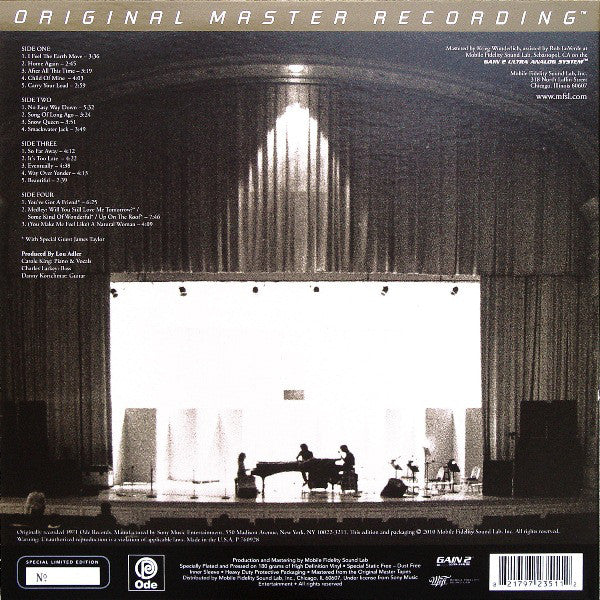 Carole King : The Carnegie Hall Concert (2xLP, Album, Ltd, Num, RE, RM, S/Edition, 180)