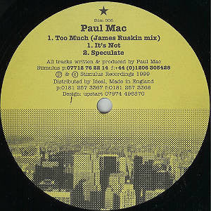 Paul Mac : Too Much (12")