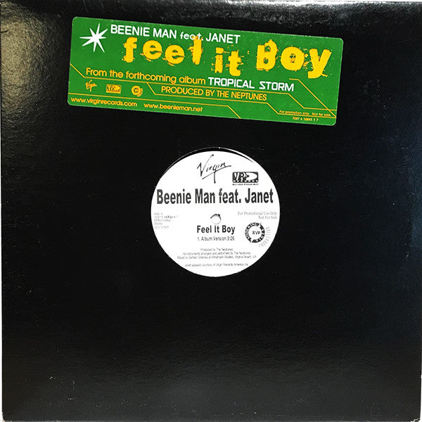Beenie Man Feat. Janet* : Feel It Boy (12", Promo)