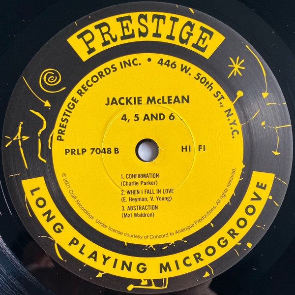 Jackie McLean : 4, 5 And 6 (LP, Album, Mono, Ltd, RE, RP, 180)
