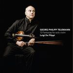the album cover for De Luigi Filippi - 12 Fantasias for Solo Violin