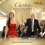 the album cover for Ekaterina Litvintseva - Chopin: Piano Concertos Nos. 1 & 2