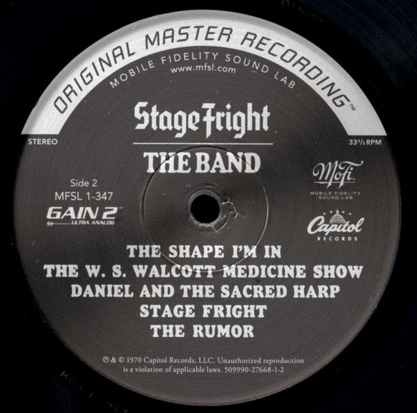 The Band : Stage Fright (LP, Album, Ltd, Num, RE, RM, S/Edition, 180)