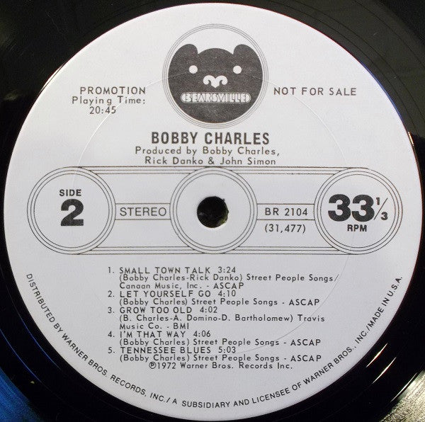 Bobby Charles : Bobby Charles (LP, Album, Promo)
