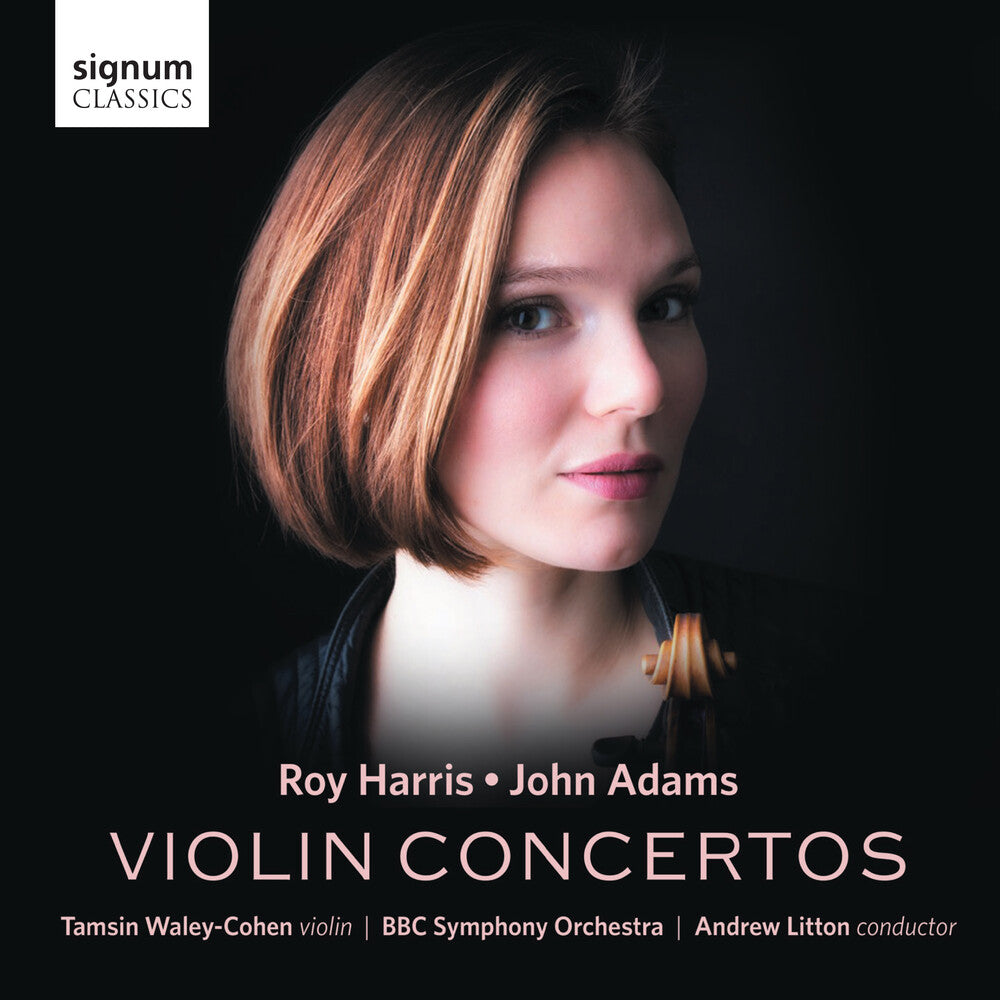 the album cover for Tamsin Waley-Cohen - Roy Harris & John Adams: Violin Concertos