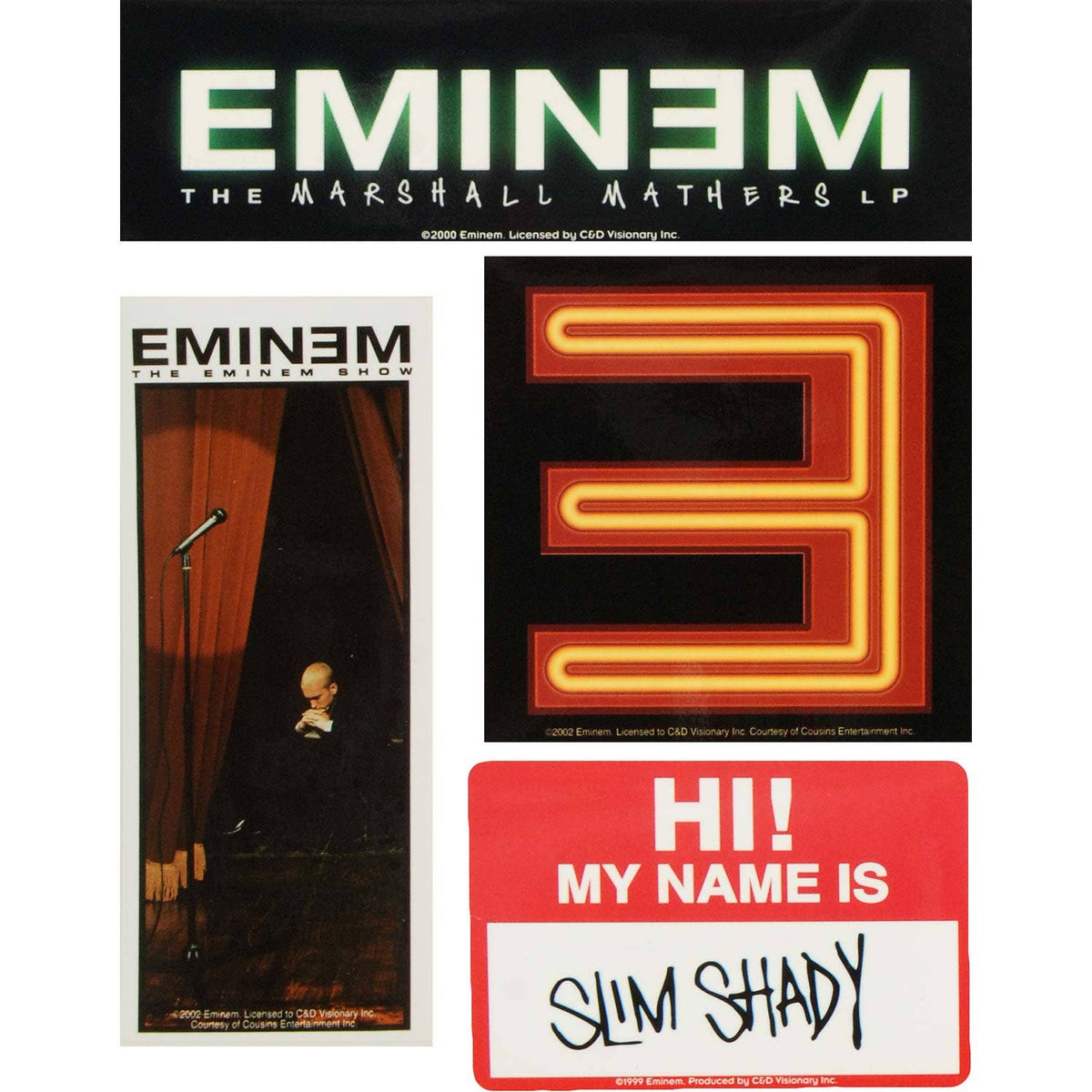 Eminem Slim Shady Sticker Set