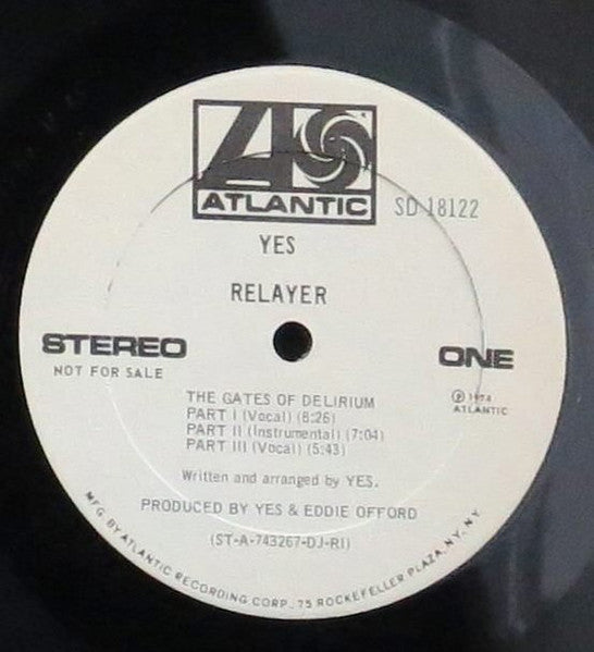 Yes : Relayer (LP, Album, Promo, RE)