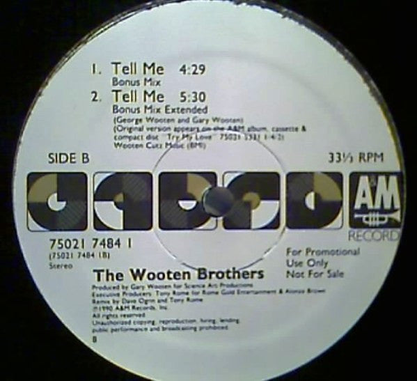 The Wooten Brothers : Tell Me (12", Promo)