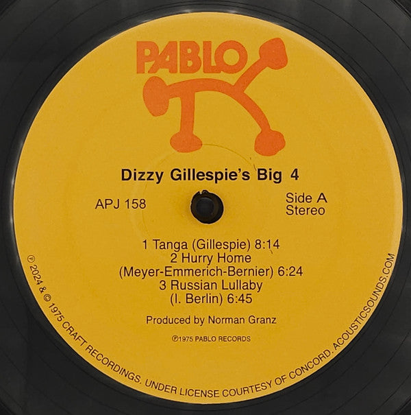 Dizzy Gillespie's Big 4 : Dizzy Gillespie's Big 4 (LP, Album, Ltd, Num, RE, 180)