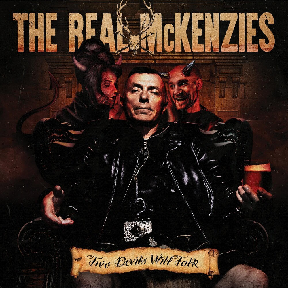 the album cover for The Real Mckenzies - Two Devils Will Talk