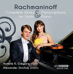 the album cover for Rachmaninoff / Sinchuk - Complete Music & Transcriptions for Violin & Piano