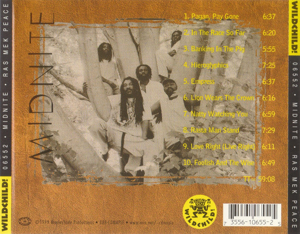 Midnite (2) : Ras Mek Peace (CD, Album)