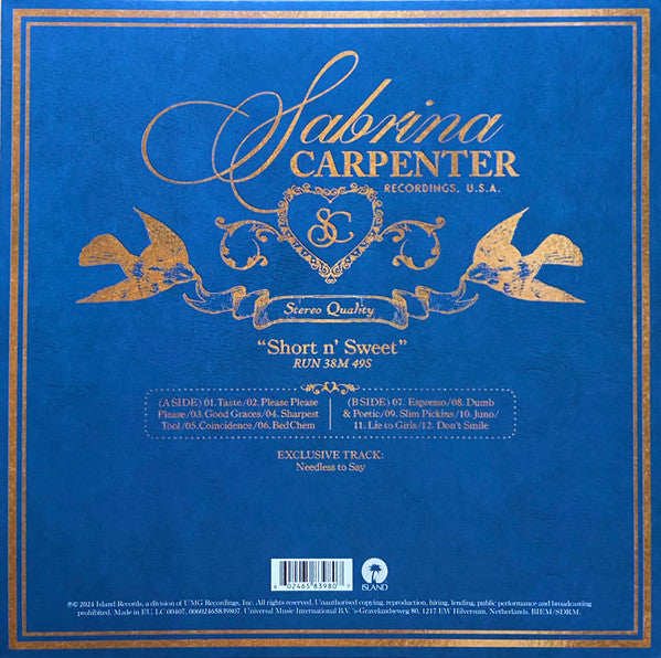 Sabrina Carpenter : Short N' Sweet (LP, Album, Ltd, Cle)