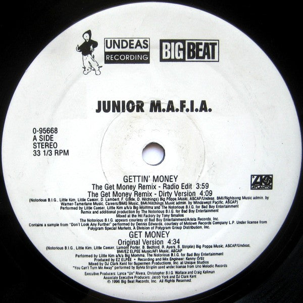 Junior M.A.F.I.A. : Gettin' Money (The Get Money Remix) (12", Single)