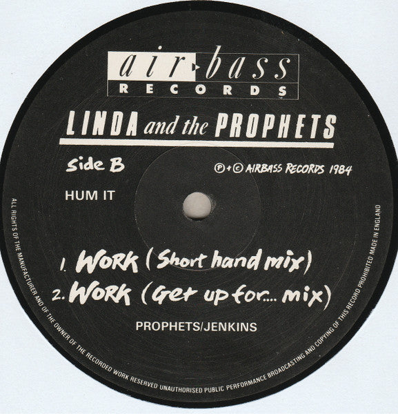 Linda And The Prophets : Work (12", Maxi)