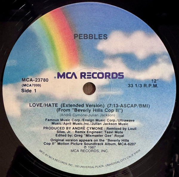 Pebbles : Love/Hate (Extended Version) (12", Pin)