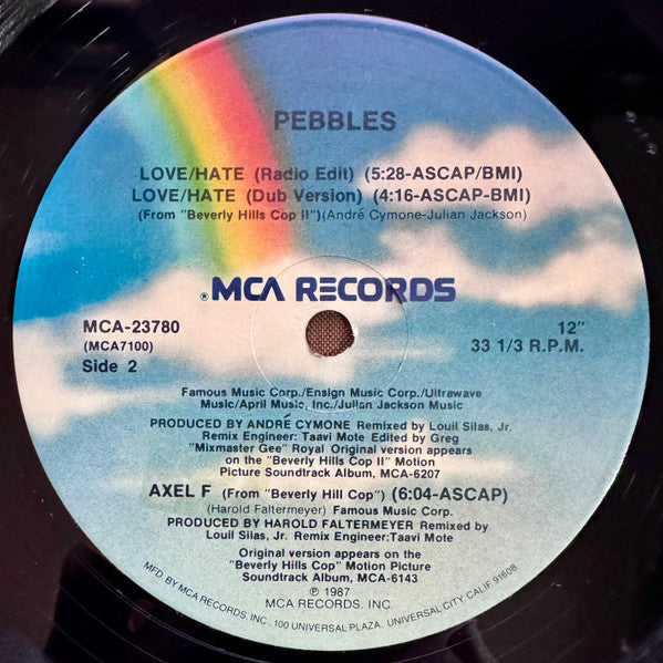 Pebbles : Love/Hate (Extended Version) (12", Pin)